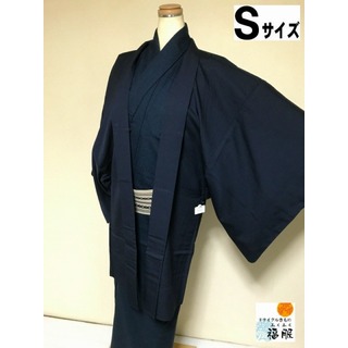 【中古】羽織 男物 ウール 濃紺 裄67 Sサイズ(着物)