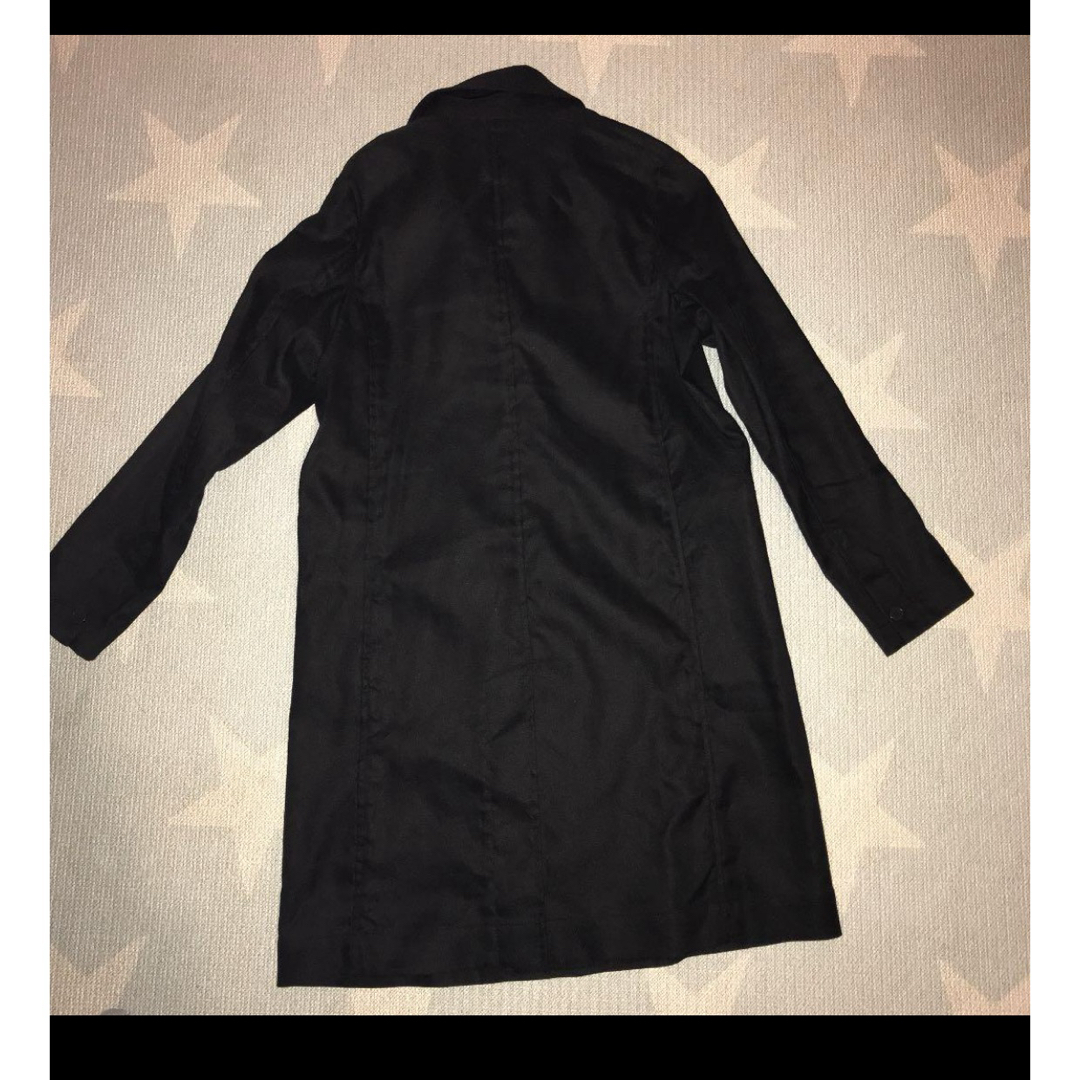 MUJI (無印良品)(ムジルシリョウヒン)のフレンチリネン混　チェスターコート　黒 レディースのジャケット/アウター(チェスターコート)の商品写真