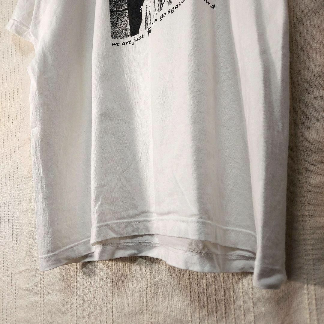 坂本龍馬　tシャツ　L　古着　白　黒 メンズのトップス(Tシャツ/カットソー(半袖/袖なし))の商品写真