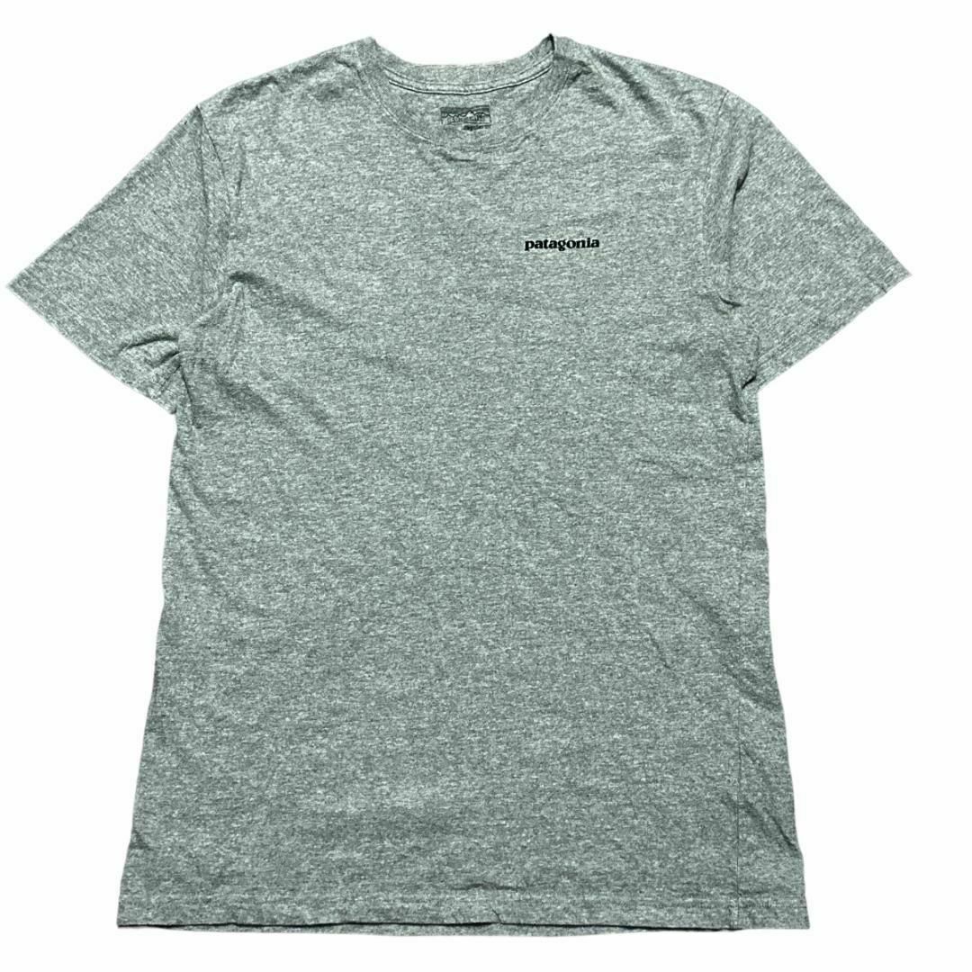 patagonia(パタゴニア)のメキシコ製 パタゴニア 半袖Tシャツ ビッグロゴ グレー US古着 v28 メンズのトップス(Tシャツ/カットソー(半袖/袖なし))の商品写真