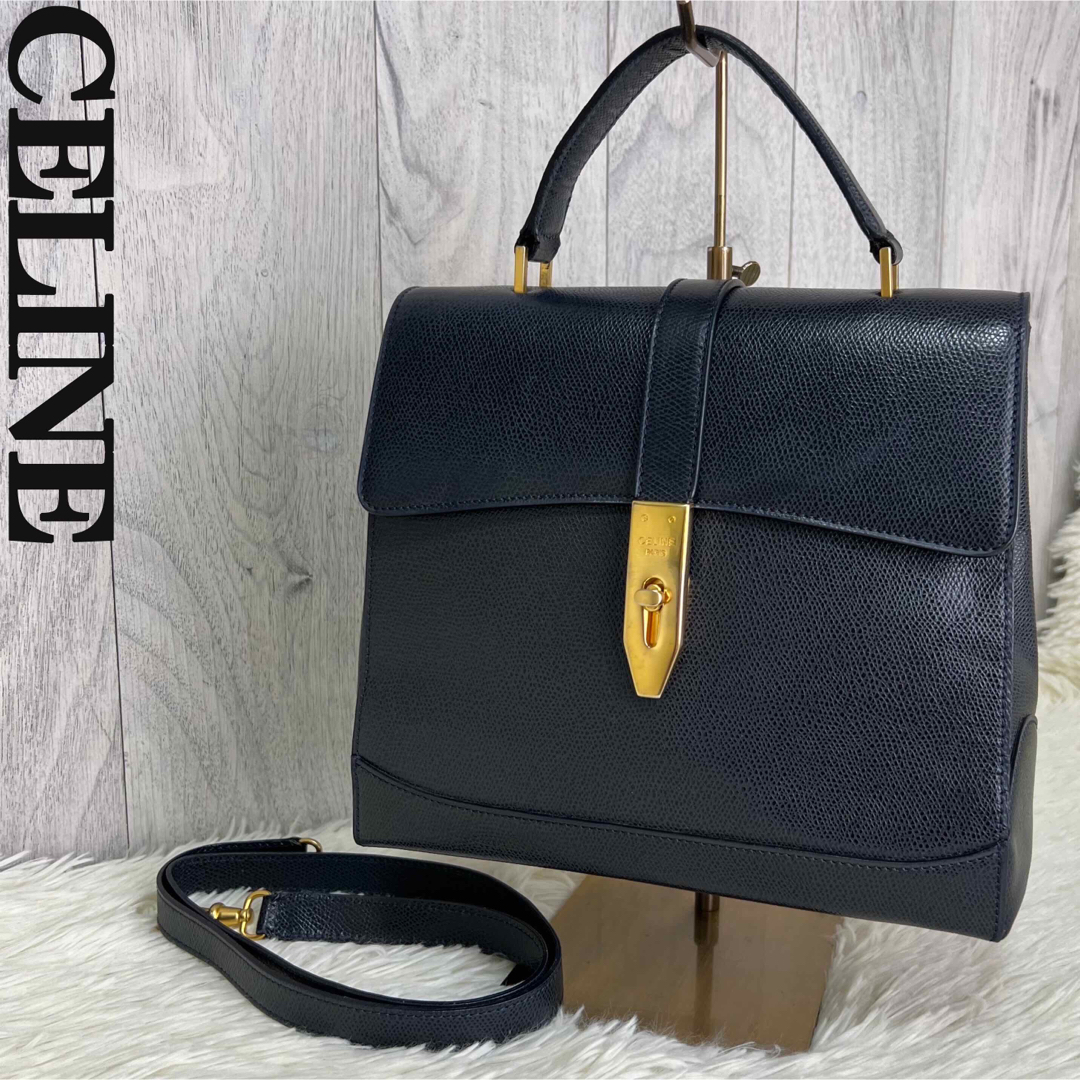 celine(セリーヌ)の希少♡ターンロック♡美品♡セリーヌ レザー 2way ショルダーバッグ レディースのバッグ(ショルダーバッグ)の商品写真