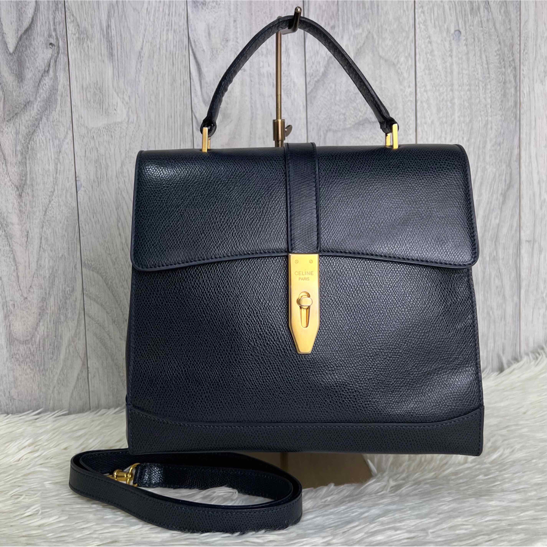 celine(セリーヌ)の希少♡ターンロック♡美品♡セリーヌ レザー 2way ショルダーバッグ レディースのバッグ(ショルダーバッグ)の商品写真