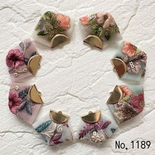 ●在庫整理特価●  インド刺繍リボン タッセルパーツ❀  No.1189(各種パーツ)