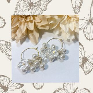 ハンドメイド　アクセサリー　ピアス　No.16