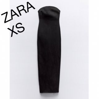 ZARA - ZWストラップレスデニムワンピース