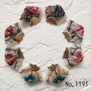 ●在庫整理特価●  インド刺繍リボン タッセルパーツ❀  No.1191(各種パーツ)