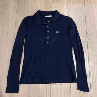 ラコステ(LACOSTE)のラコステ ネイビー 長袖ポロシャツ 34(ポロシャツ)