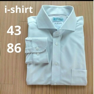 ハルヤマ(HARUYAMA)のアイシャツ　43-86 クール　完全ノンアイロン　ストライプ美品(シャツ)