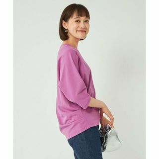 ユナイテッドアローズグリーンレーベルリラクシング(UNITED ARROWS green label relaxing)の【PINK】タックヘム ドルマン プルオーバー カットソー-抗菌防臭・制菌-(カットソー(長袖/七分))