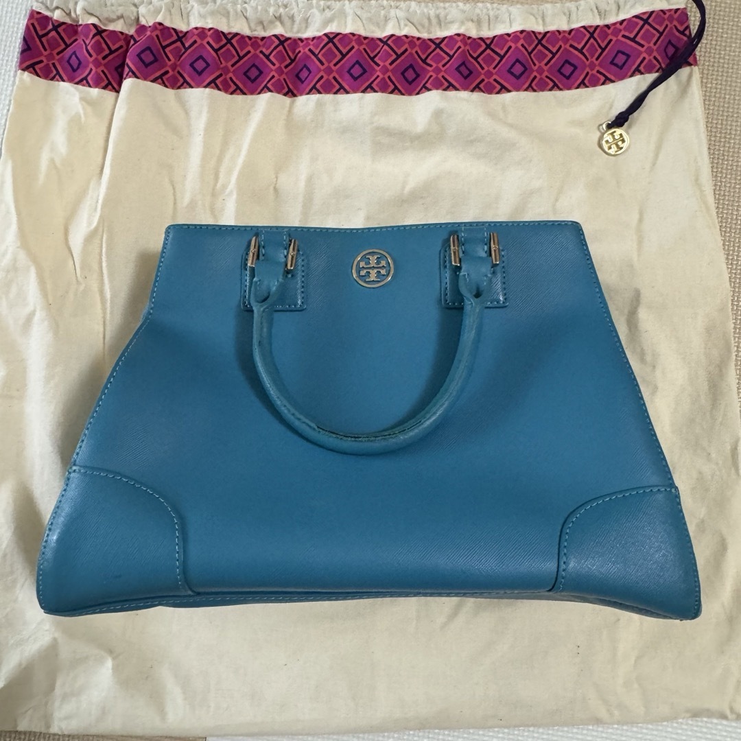 Tory Burch(トリーバーチ)のTORY BURCH トリーバーチ　ハンドバッグ ブルー レディースのバッグ(ハンドバッグ)の商品写真