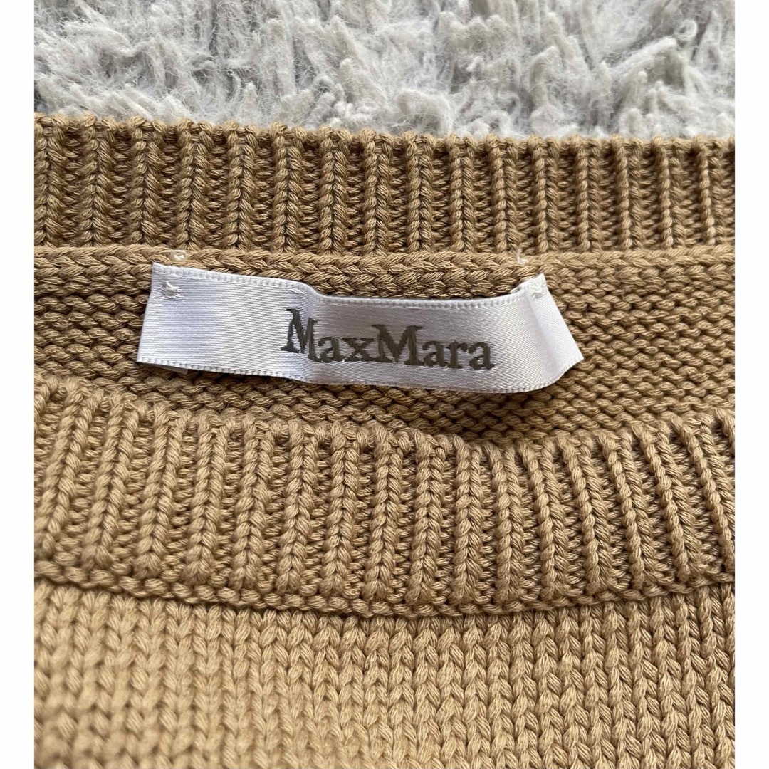 Max Mara(マックスマーラ)のMAXMARA リボン柄コットンニット キャメル レディースのトップス(ニット/セーター)の商品写真