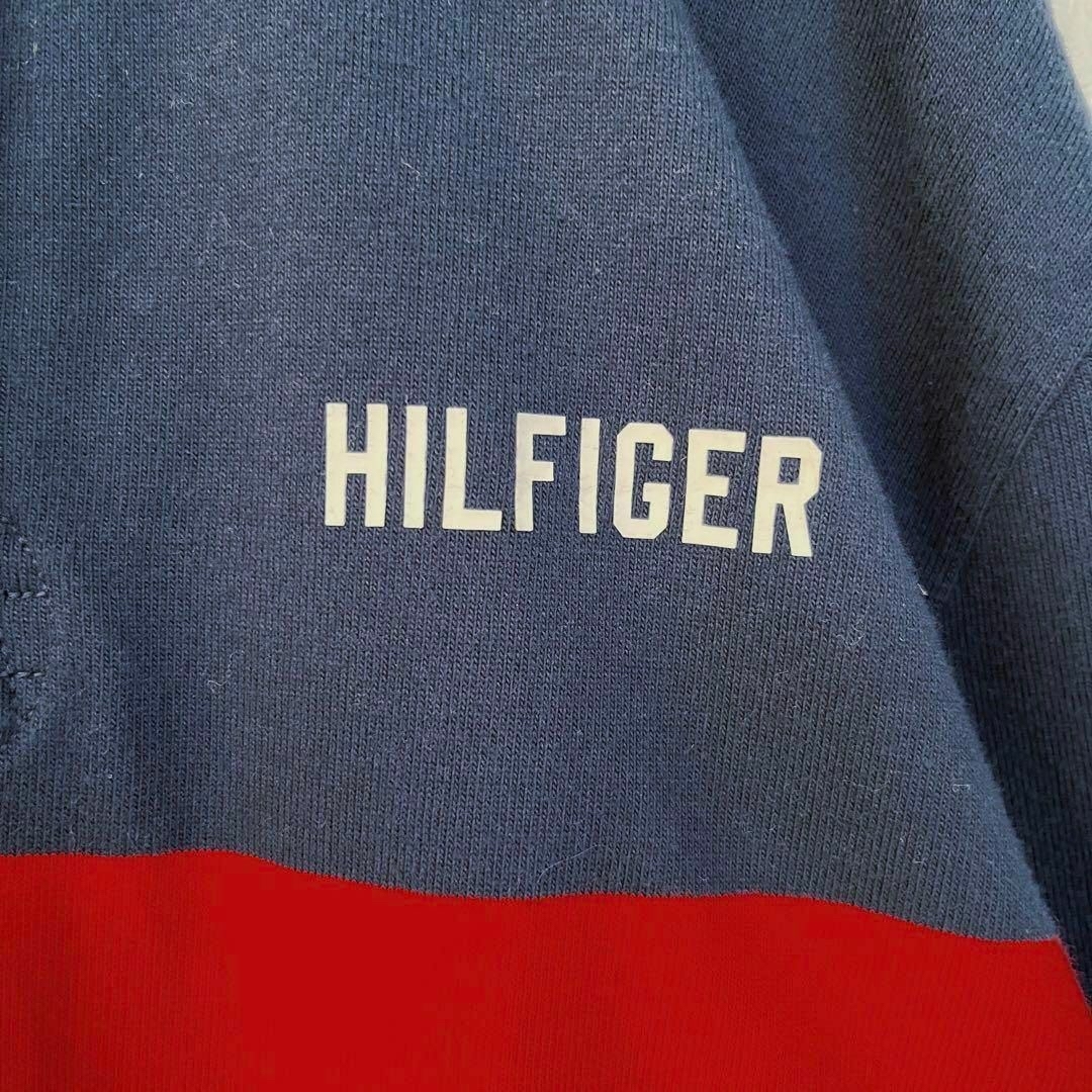 TOMMY HILFIGER(トミーヒルフィガー)の3枚おまとめ　トミーヒルフィガー　刺繍ロゴ長袖切替カラーラガーシャツ　サイズL. メンズのトップス(ポロシャツ)の商品写真