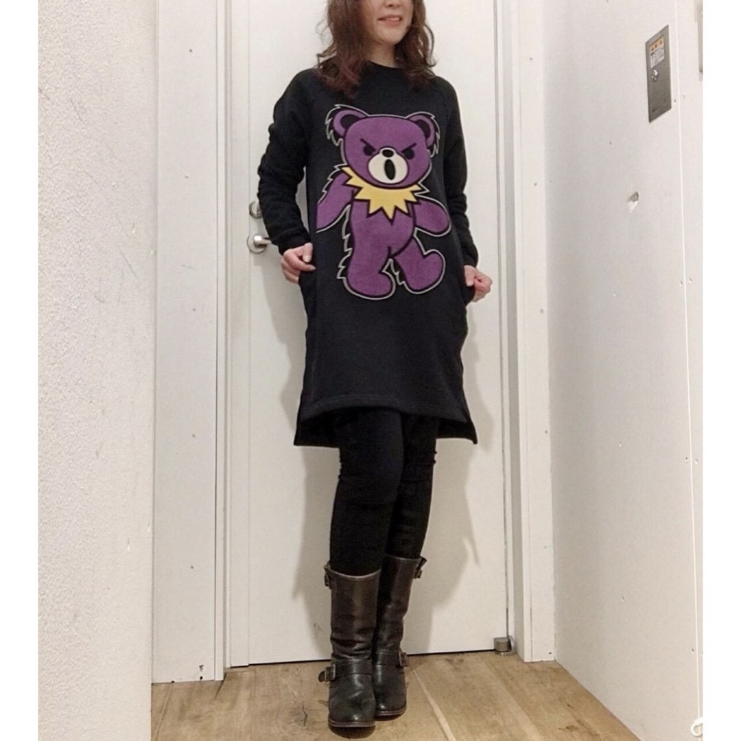 HYSTERIC GLAMOUR(ヒステリックグラマー)の【専用】HYS BIG DEAD ワンピース ベアー bear スウェット レディースのワンピース(ミニワンピース)の商品写真