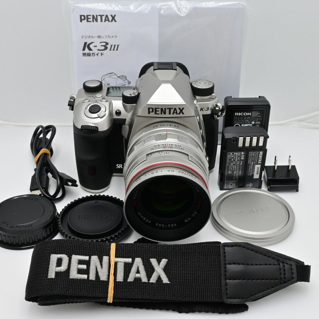 ペンタックス PENTAX K-3 Mark III 20-40mmLTDWRレンズキット シルバーボディ&ブラック スマホ/家電/カメラのカメラ(デジタル一眼)の商品写真