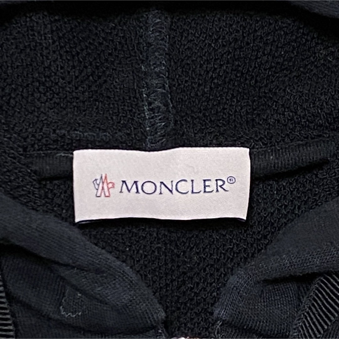 MONCLER(モンクレール)のMONCLER モンクレール ジップ パーカー 黒 ブラック スウェット XS レディースのトップス(パーカー)の商品写真