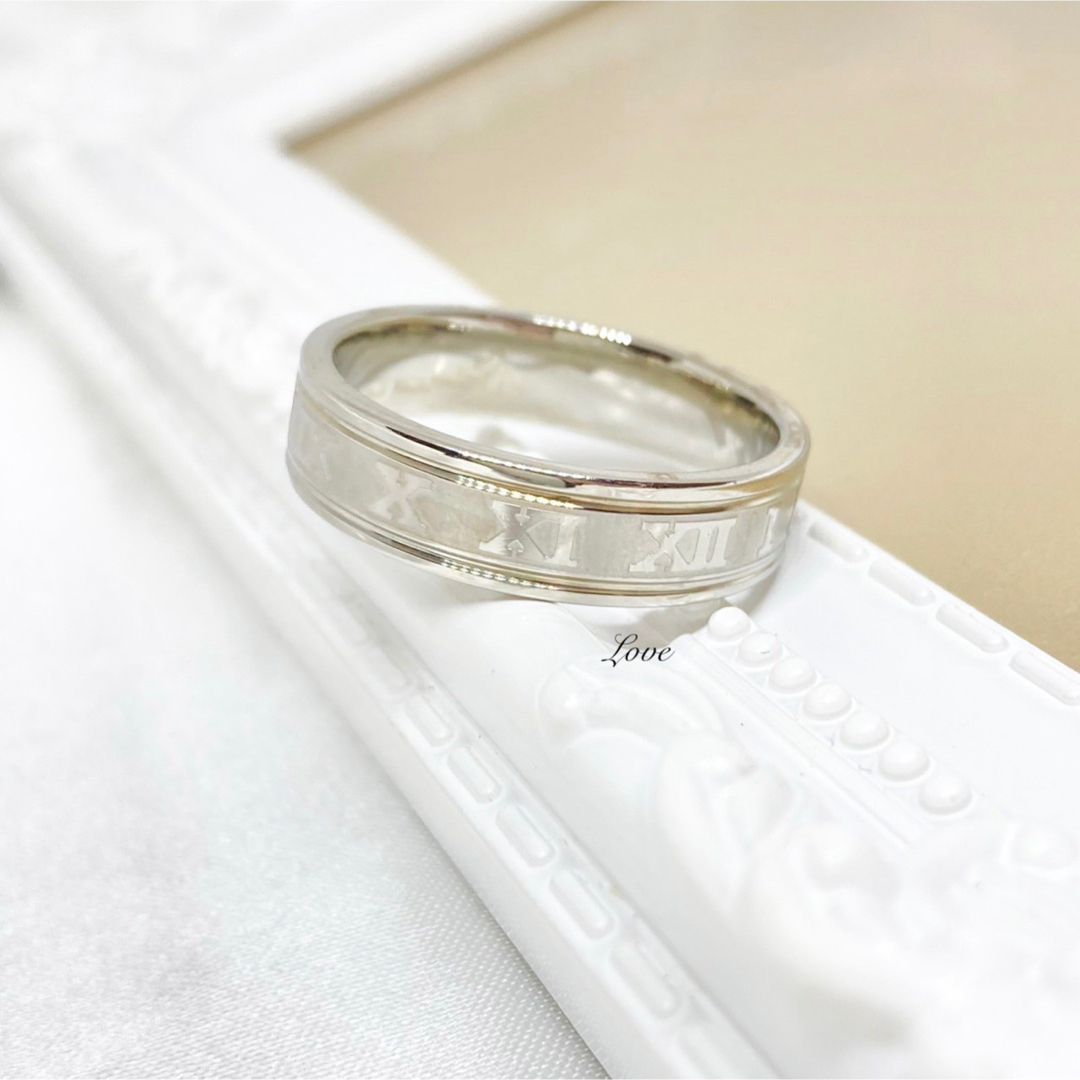 シルバーローマ字リングステンレスリング ステンレス指輪 ピンキーリング メンズのアクセサリー(リング(指輪))の商品写真