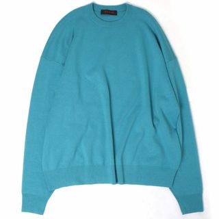 23AW CABaN コットンカシミヤ クルーネックプルオーバー ターコイズ