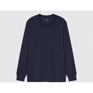 ユニクロ(UNIQLO)のユニクロ☆ ソフトタッチクルーネックT（長袖）　ネイビー(Tシャツ/カットソー(七分/長袖))