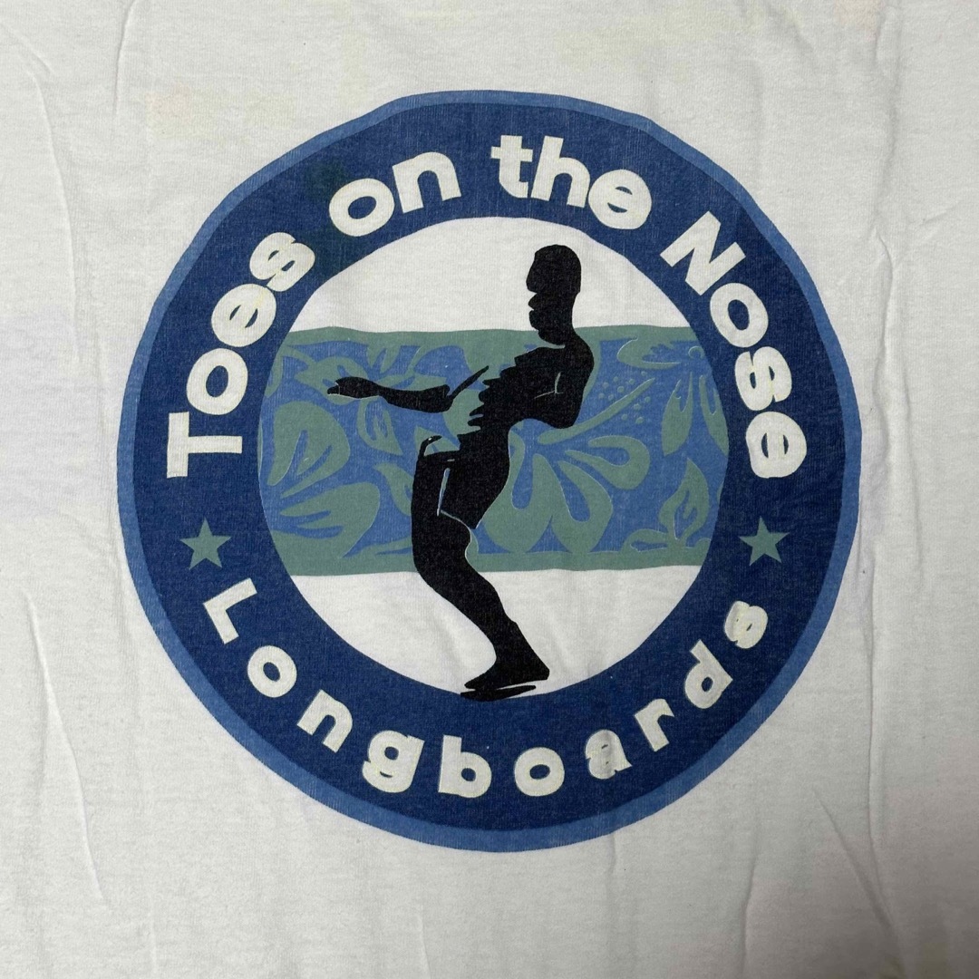 OCEAN PACIFIC(オーシャンパシフィック)の90's TOES ON THE NOSE Tシャツ L ホワイト サーフィン メンズのトップス(Tシャツ/カットソー(半袖/袖なし))の商品写真