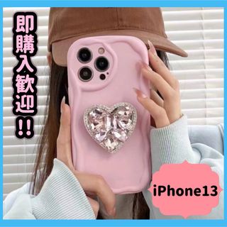 iPhoneケース　スマホケース　韓国 iPhone13 ピンク ハート