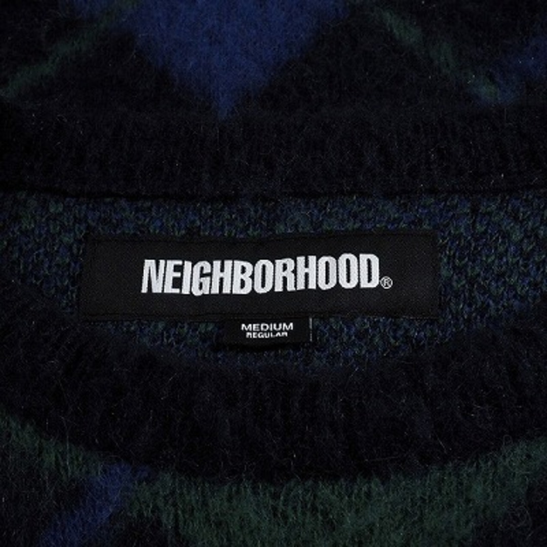 NEIGHBORHOOD(ネイバーフッド)のネイバーフッド アーガイル パターン モヘア セーター ニット 総柄 M  メンズのトップス(ニット/セーター)の商品写真