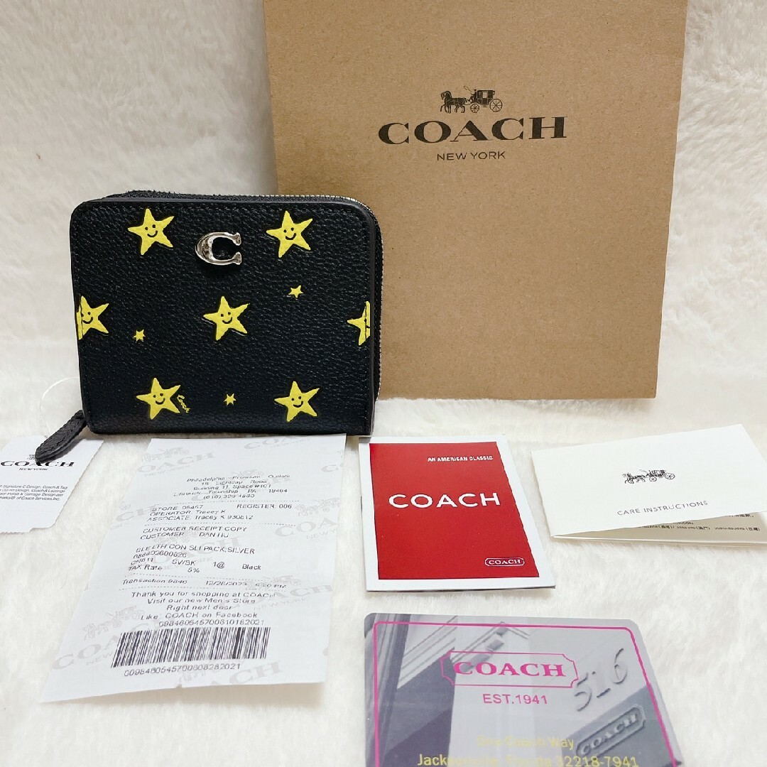 COACH(コーチ)の【大人気】コーチ ビルフォールド ウォレット・スター 2折り財布 ブラック レディースのファッション小物(財布)の商品写真