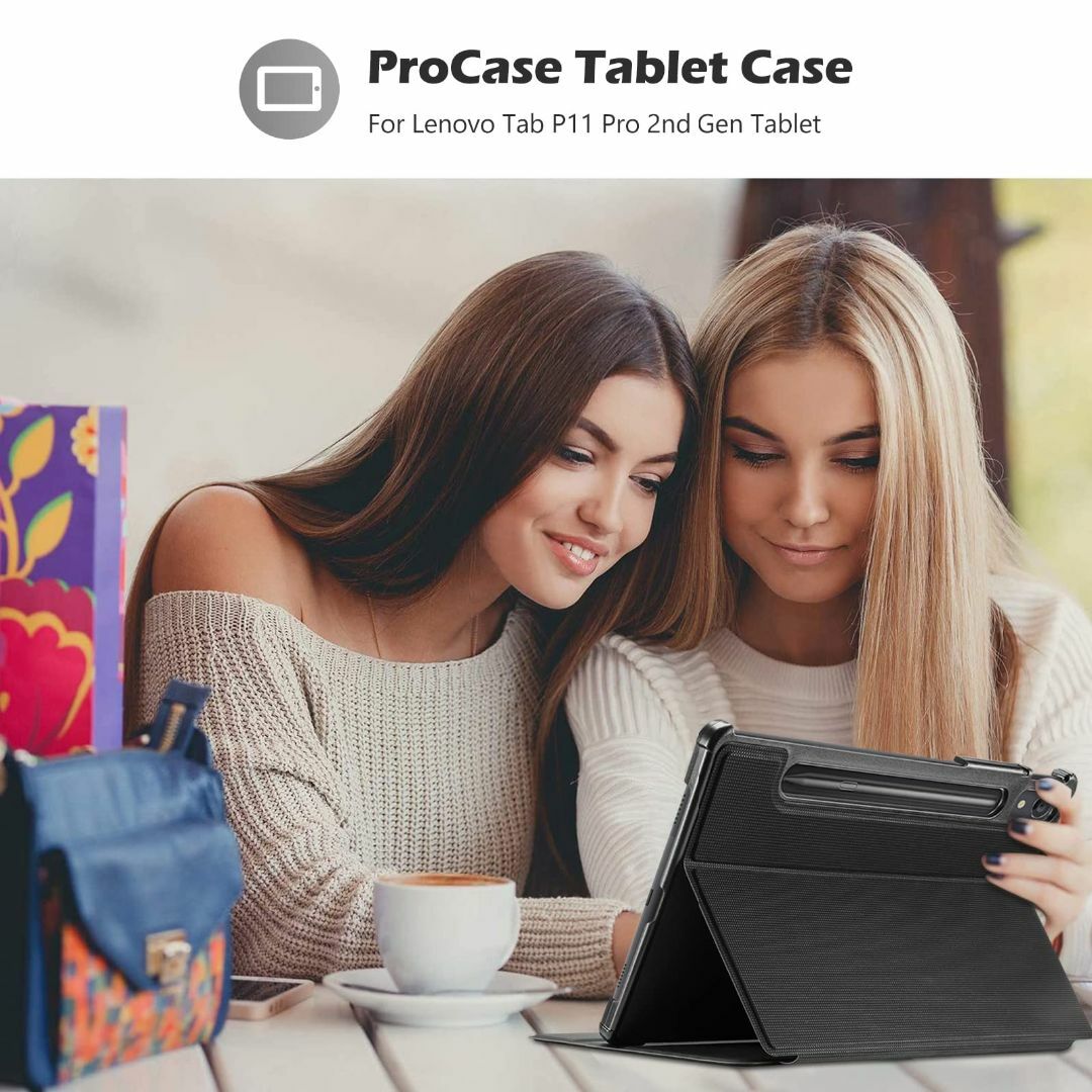 【色:ブラック】ProCase レノボ Tab P11 Pro 2世代、NEC  スマホ/家電/カメラのPC/タブレット(タブレット)の商品写真