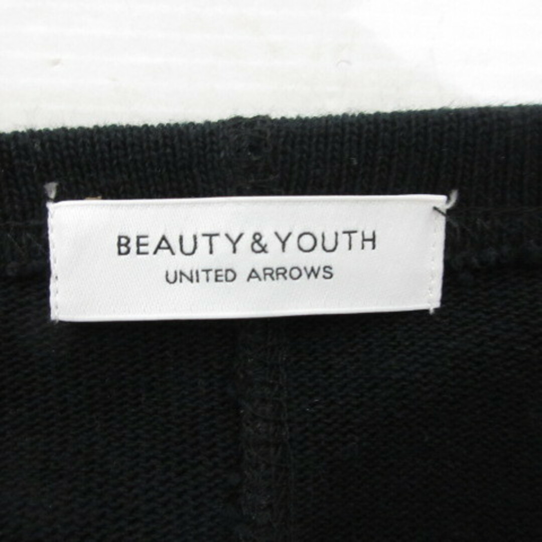 BEAUTY&YOUTH UNITED ARROWS(ビューティアンドユースユナイテッドアローズ)のユナイテッドアローズ ビューティー&ユース 長袖 ヘビーコットン カットソー 黒 レディースのトップス(カットソー(長袖/七分))の商品写真