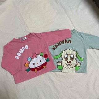 バースデイ(バースデイ)のわんわん＆ぽぅぽ　ロンTシャツ　2枚セット　90サイズ(Tシャツ/カットソー)