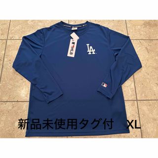 メジャーリーグベースボール(MLB)の【新品未使用タグ付】ドジャース　長袖Tシャツ　サイズXL  ブルー(Tシャツ/カットソー(七分/長袖))