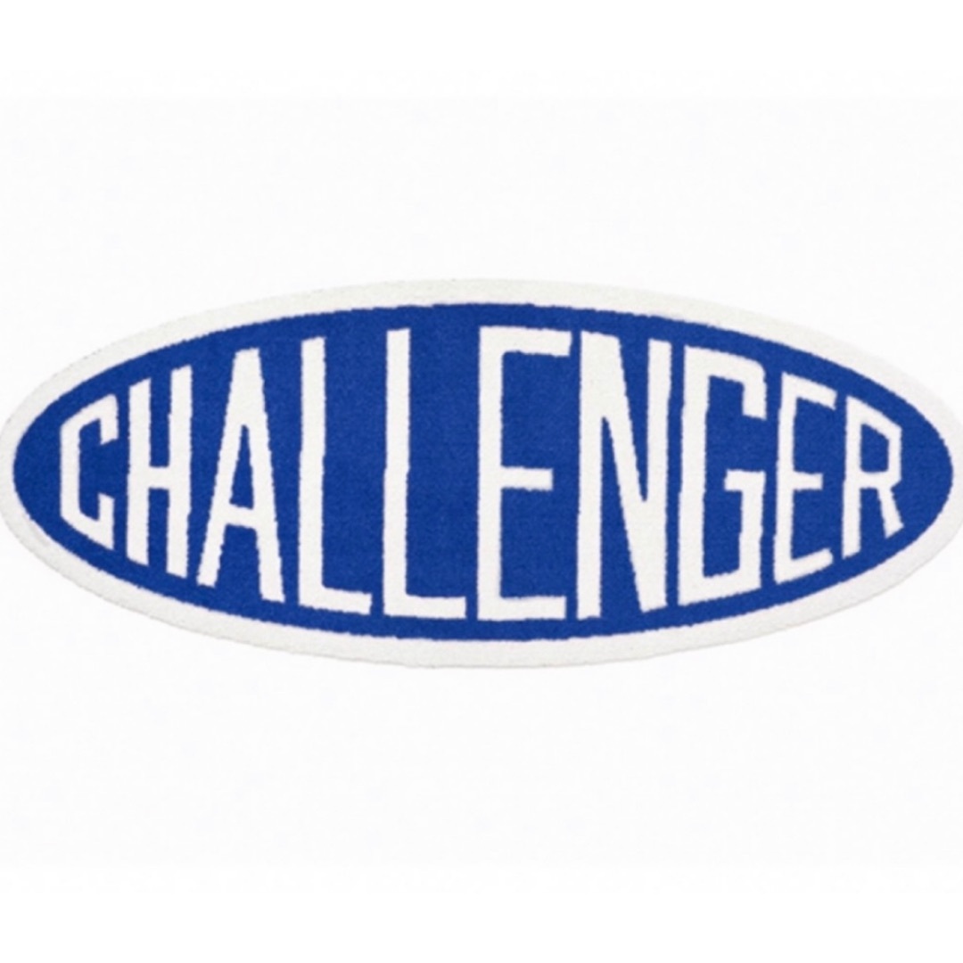 レア 青 CHALLENGER OVAL LOGO MAT 新品未使用品 ブルー インテリア/住まい/日用品のラグ/カーペット/マット(ラグ)の商品写真