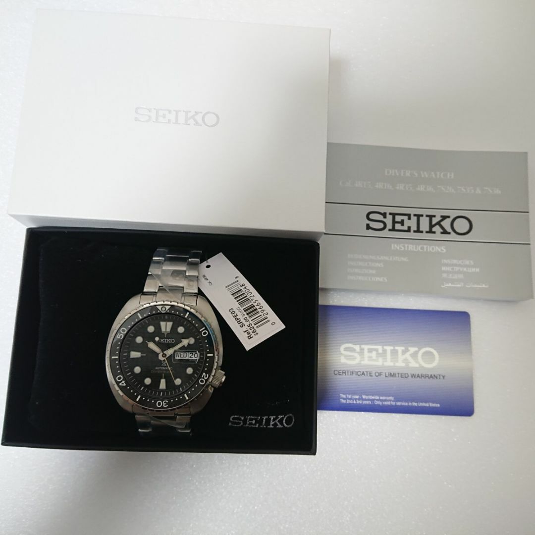 SEIKO(セイコー)の未使用 セイコー プロスペックス SRPE03 キングタートル ブラック 自動巻 メンズの時計(腕時計(アナログ))の商品写真