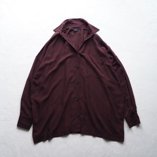 スピックアンドスパン(Spick & Span)のSpick&Span シアードライルーズシャツ キュプラシャツ 長袖 羽織り(シャツ/ブラウス(長袖/七分))