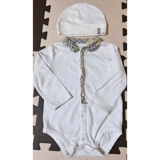 BURBERRY - Burberry ロンパース 12M 帽子セット