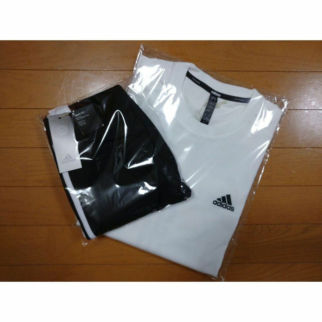 adidas(アディダス)のアディダス Mサイズ ロンT ＆ レギンス セットアップ 新品 白 レディースのトップス(Tシャツ(長袖/七分))の商品写真