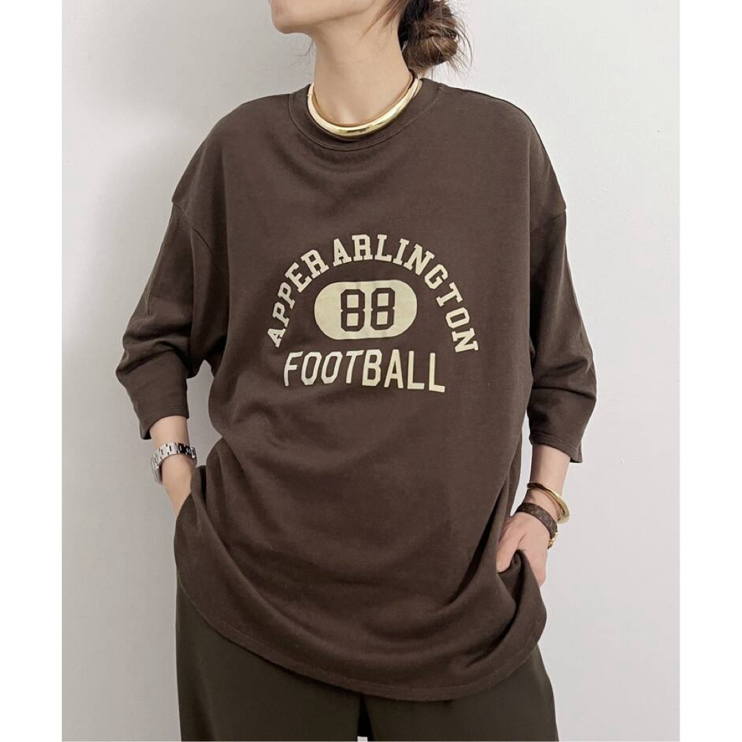 L'Appartement DEUXIEME CLASSE(アパルトモンドゥーズィエムクラス)のAMERICANA/アメリカーナ　Football T-Shirt レディースのトップス(カットソー(長袖/七分))の商品写真