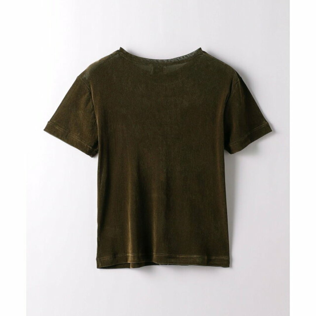 UNITED ARROWS green label relaxing(ユナイテッドアローズグリーンレーベルリラクシング)の【MD.BROWN】【FREE】シアー ベロア コンパクト Tシャツ レディースのトップス(カットソー(長袖/七分))の商品写真