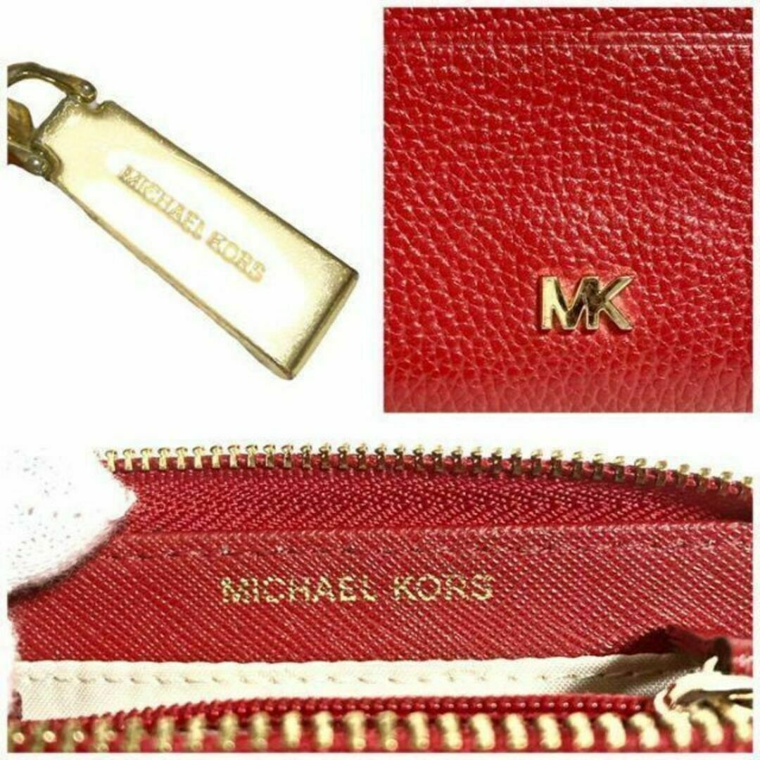 Michael Kors(マイケルコース)の【極美品】マイケルコース 小銭入れ コインケース カード入れ 財布 赤 レディースのファッション小物(財布)の商品写真