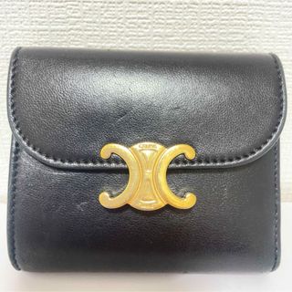 セリーヌ(celine)のCELINE スモールウォレット トリオンフ コンパクト三つ折り財布(財布)