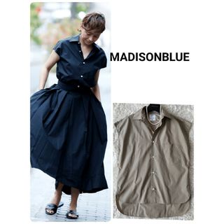 マディソンブルー(MADISONBLUE)の美品 北川景子さん着用 マディソンブルー J ブラッドリーシャツ スリーブレス(シャツ/ブラウス(半袖/袖なし))