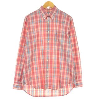 バーバリー(BURBERRY)の古着 バーバリー Burberry's 長袖 ボタンダウンチェックシャツ メンズL ヴィンテージ /eaa428608(シャツ)