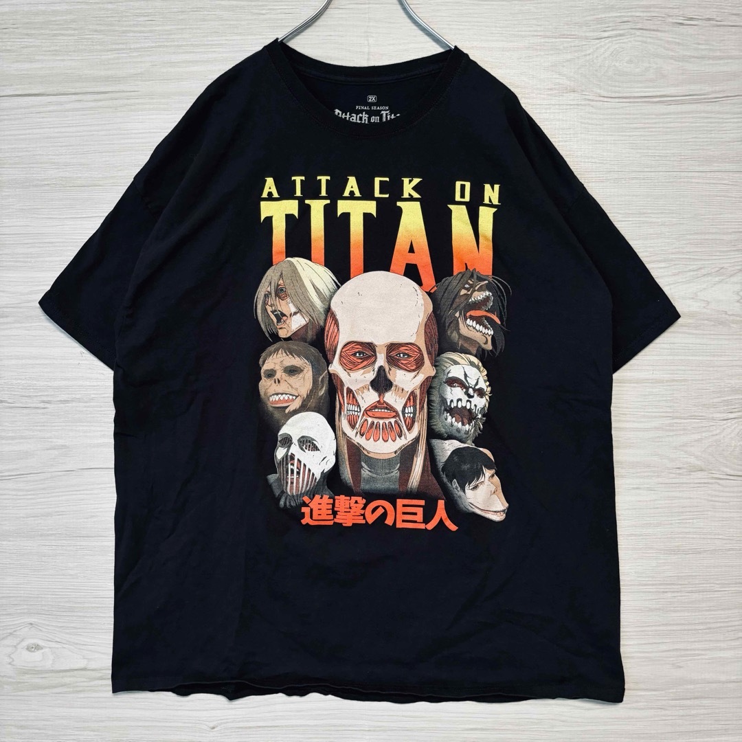 TV&MOVIE(ティービーアンドムービー)の【入手困難】Attack on Titan 進撃の巨人  Tシャツ 2XLサイズ メンズのトップス(Tシャツ/カットソー(半袖/袖なし))の商品写真