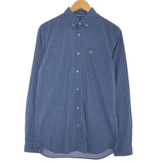 ラコステ(LACOSTE)の古着 ラコステ LACOSTE REGULAR  FIT 長袖 ボタンダウンチェックシャツ メンズXS /eaa428611(シャツ)