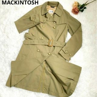 マッキントッシュ(MACKINTOSH)のマッキントッシュ トレンチコート  チェック ライナー カーキ ベージュ Ｓ(トレンチコート)