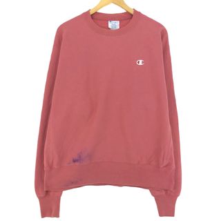 チャンピオン(Champion)の古着 チャンピオン Champion リバースウィーブ 復刻 単色タグ ワンポイントロゴスウェットシャツ トレーナー メンズL /eaa411914(スウェット)