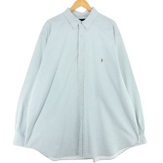 ラルフローレン(Ralph Lauren)の古着 ビッグサイズ ラルフローレン Ralph Lauren CLASSIC FIT 長袖 ボタンダウンストライプシャツ メンズXXXL /eaa428679(シャツ)