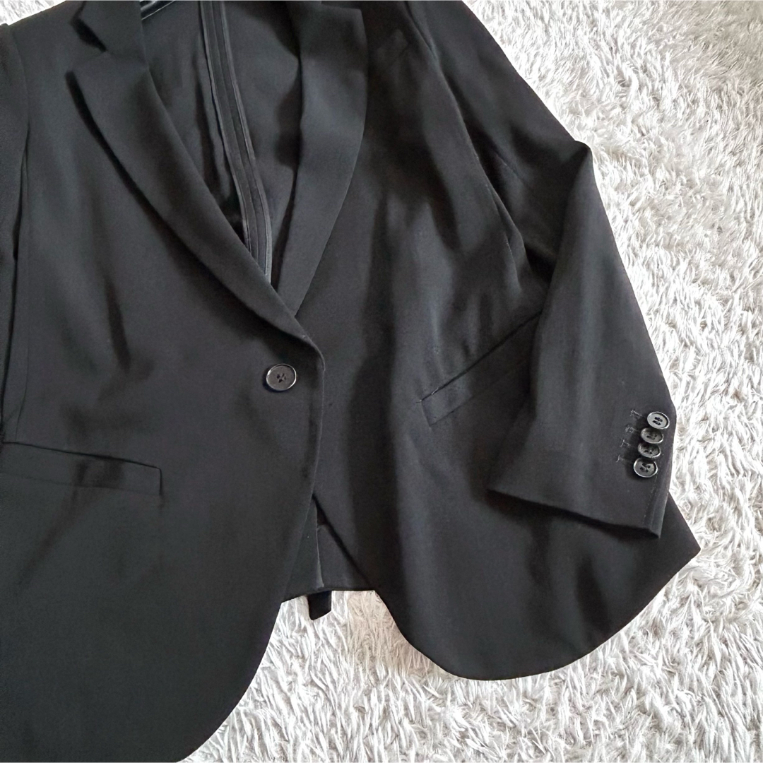 theory(セオリー)のセオリー　ストレッチテーラードジャケット　オーバーサイズ　ブラック　サイズ０ レディースのジャケット/アウター(テーラードジャケット)の商品写真