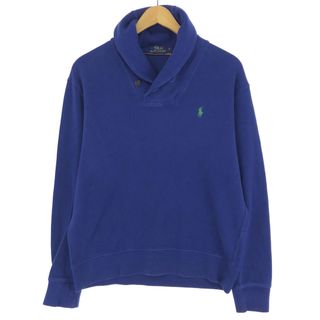 ラルフローレン(Ralph Lauren)の古着 ラルフローレン Ralph Lauren POLO RALPH LAUREN ショールカラー ワンポイントロゴスウェットシャツ トレーナー メンズM /eaa433783(スウェット)