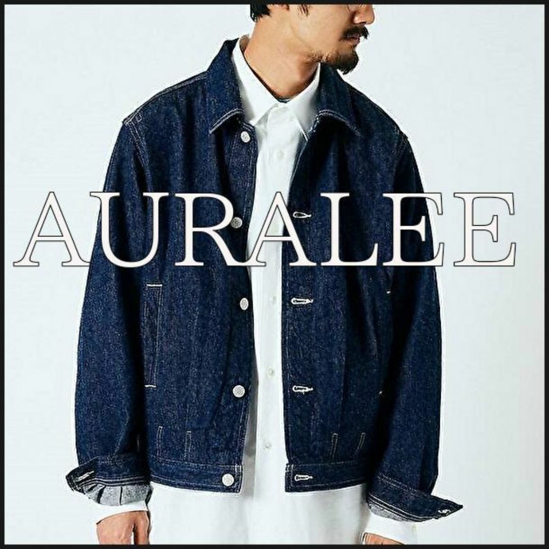 AURALEE(オーラリー)の【AURALEE】サルベージライトデニムブルゾン　サイズ5　希少 メンズのジャケット/アウター(Gジャン/デニムジャケット)の商品写真