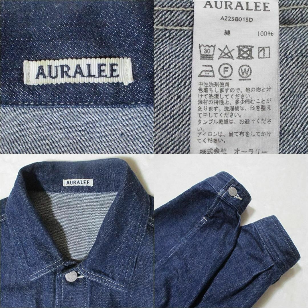 AURALEE(オーラリー)の【AURALEE】サルベージライトデニムブルゾン　サイズ5　希少 メンズのジャケット/アウター(Gジャン/デニムジャケット)の商品写真